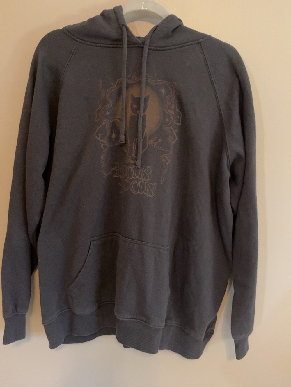 Disney Hocus Pocus Binx Cat Women’s Size 2 Black Hoodie Halloween Pullover